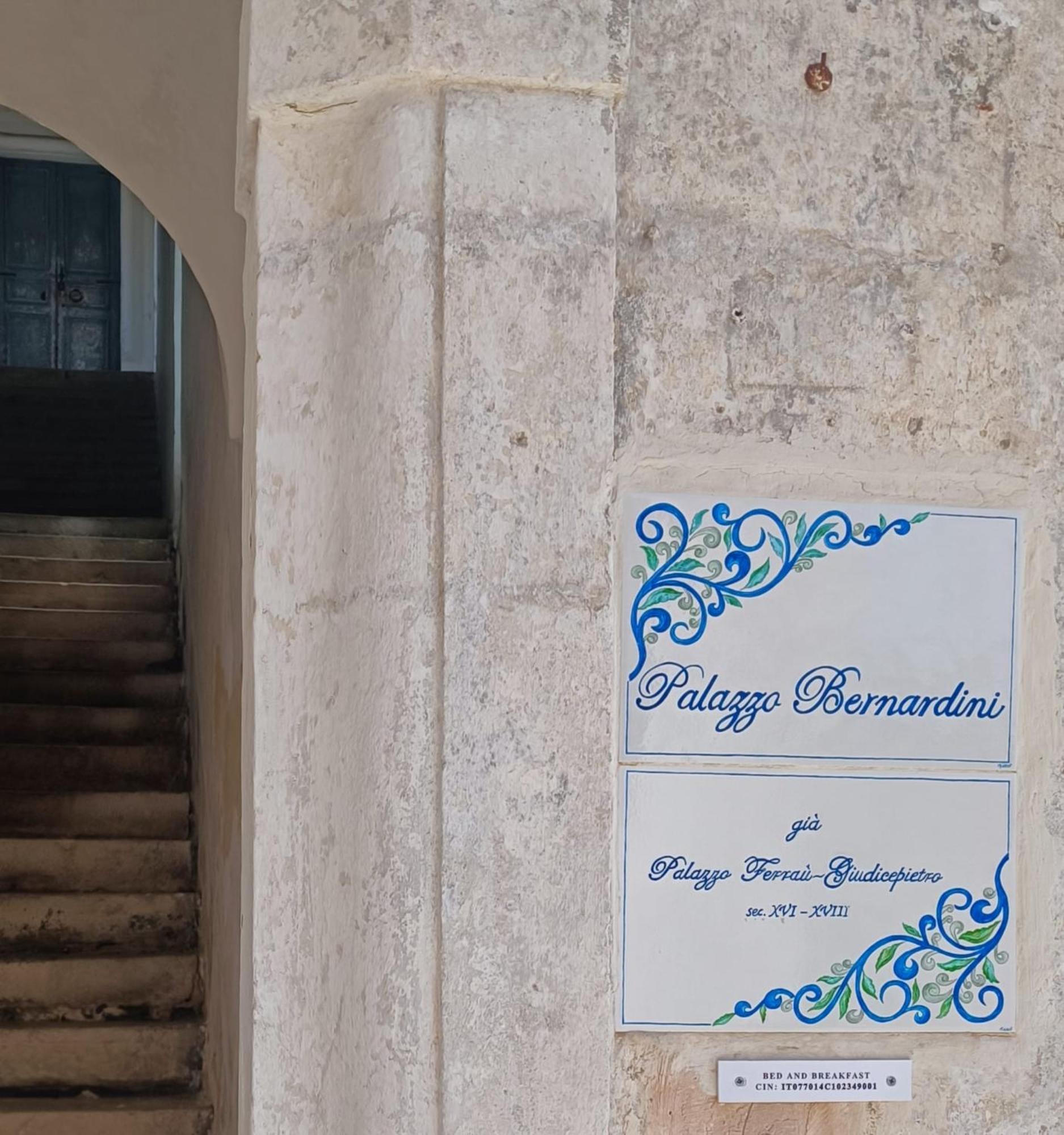 Palazzo Bernardini B & B Matera Exteriér fotografie